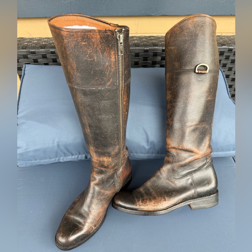 Frye Brown Leather Knee-High Boots
